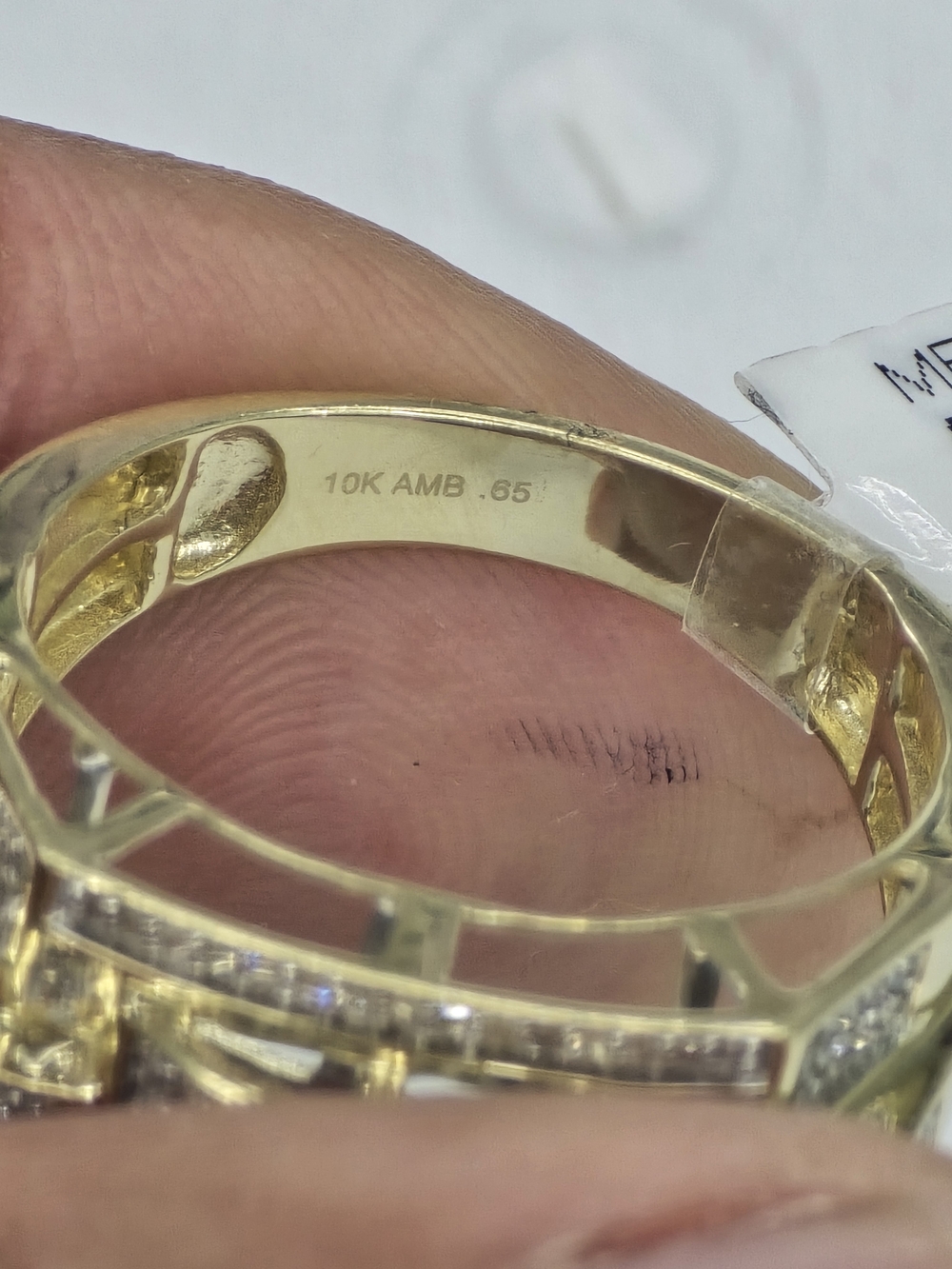 Real Diamond 10kt Gold Ring For Men - Picture 9 of 9